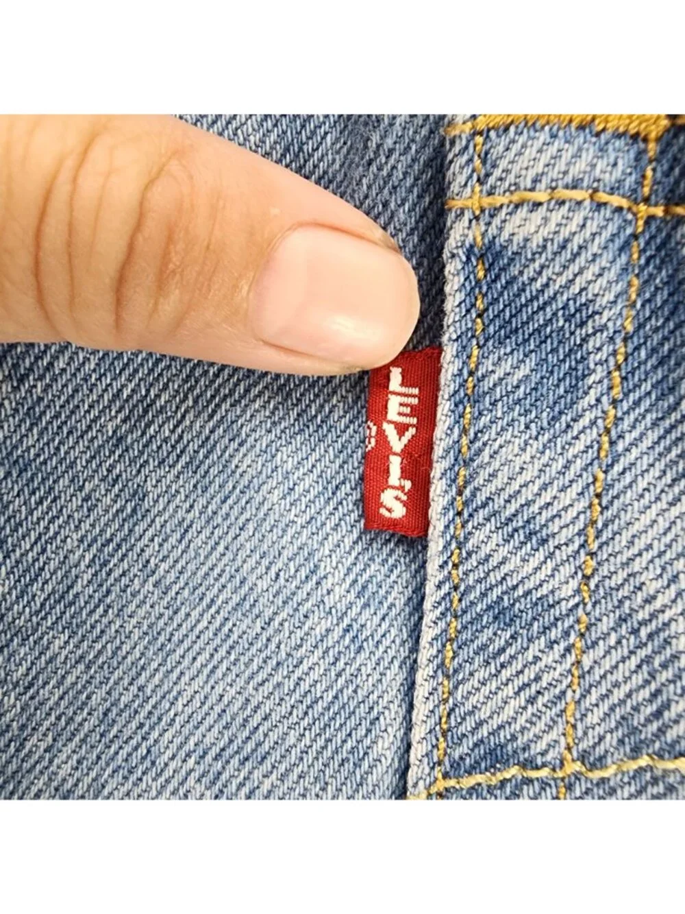 Levis Shorts Womens 34 Blue 501 Premium Big E Denim Button Fly Cutoff *Read*